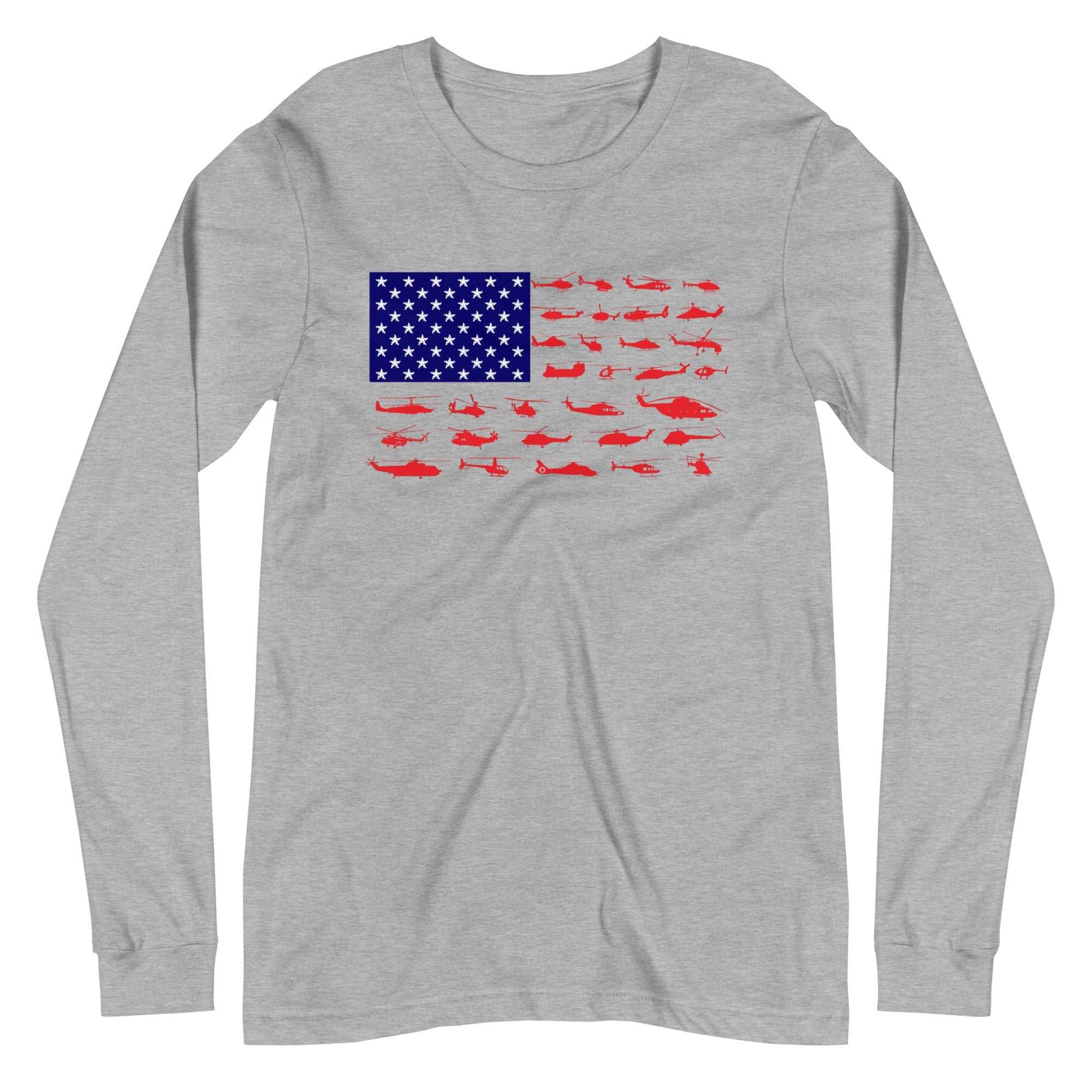 Helicopter Flag Long Sleeve Tee