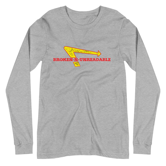 Broken-N-Unreadable Long Sleeve Tee