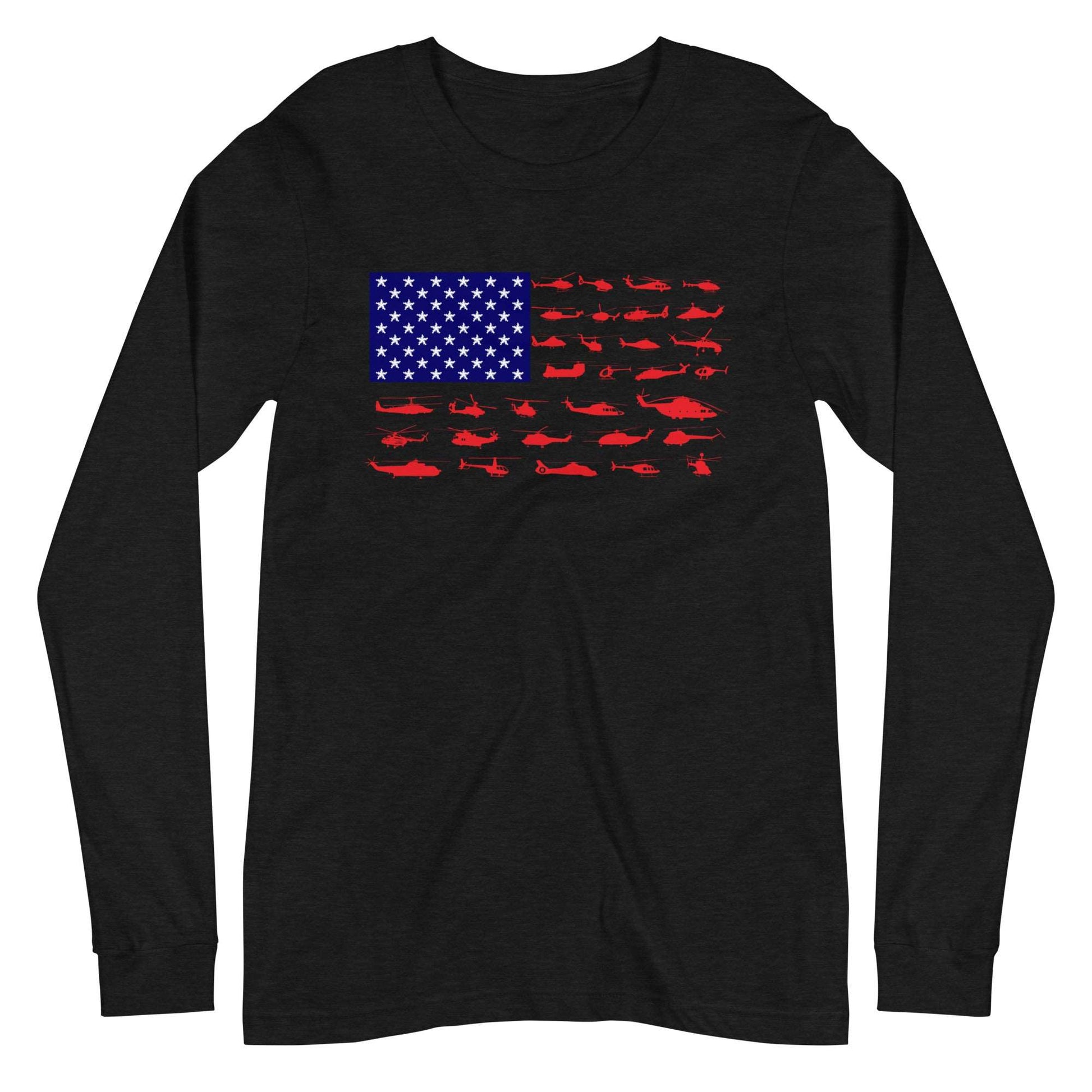 Helicopter Flag Long Sleeve Tee