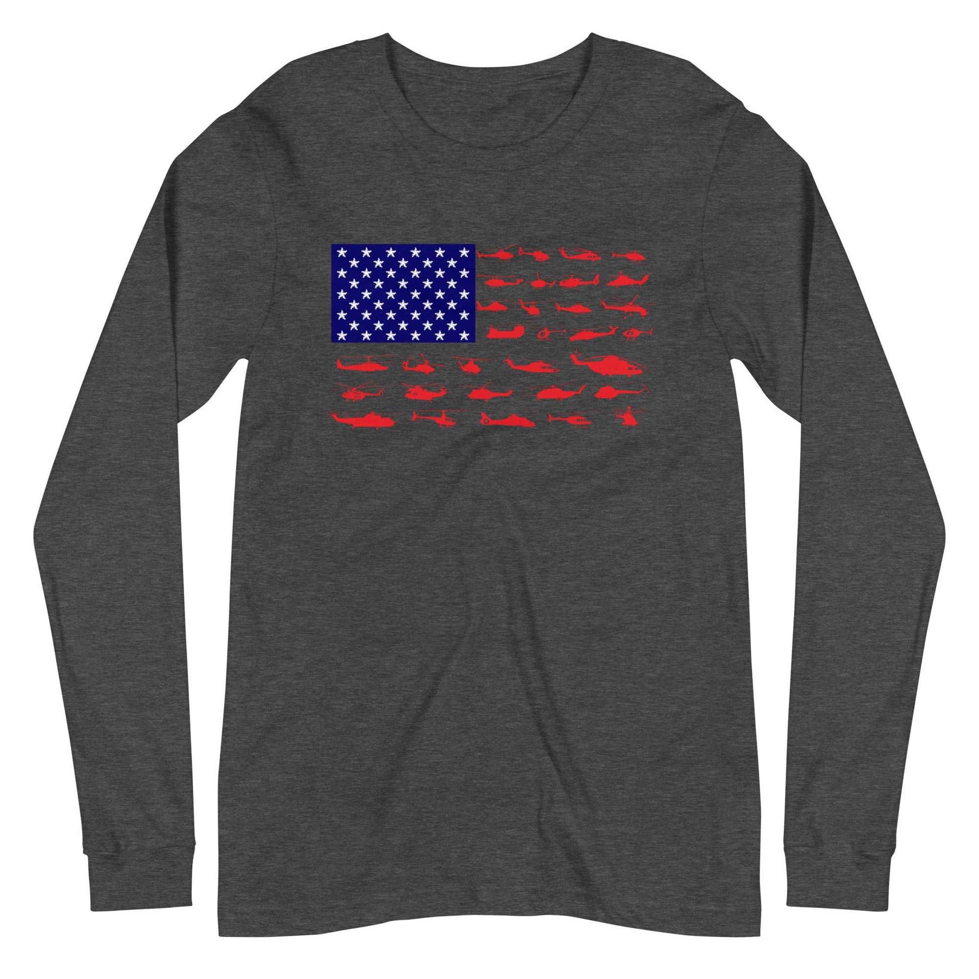 Helicopter Flag Long Sleeve Tee