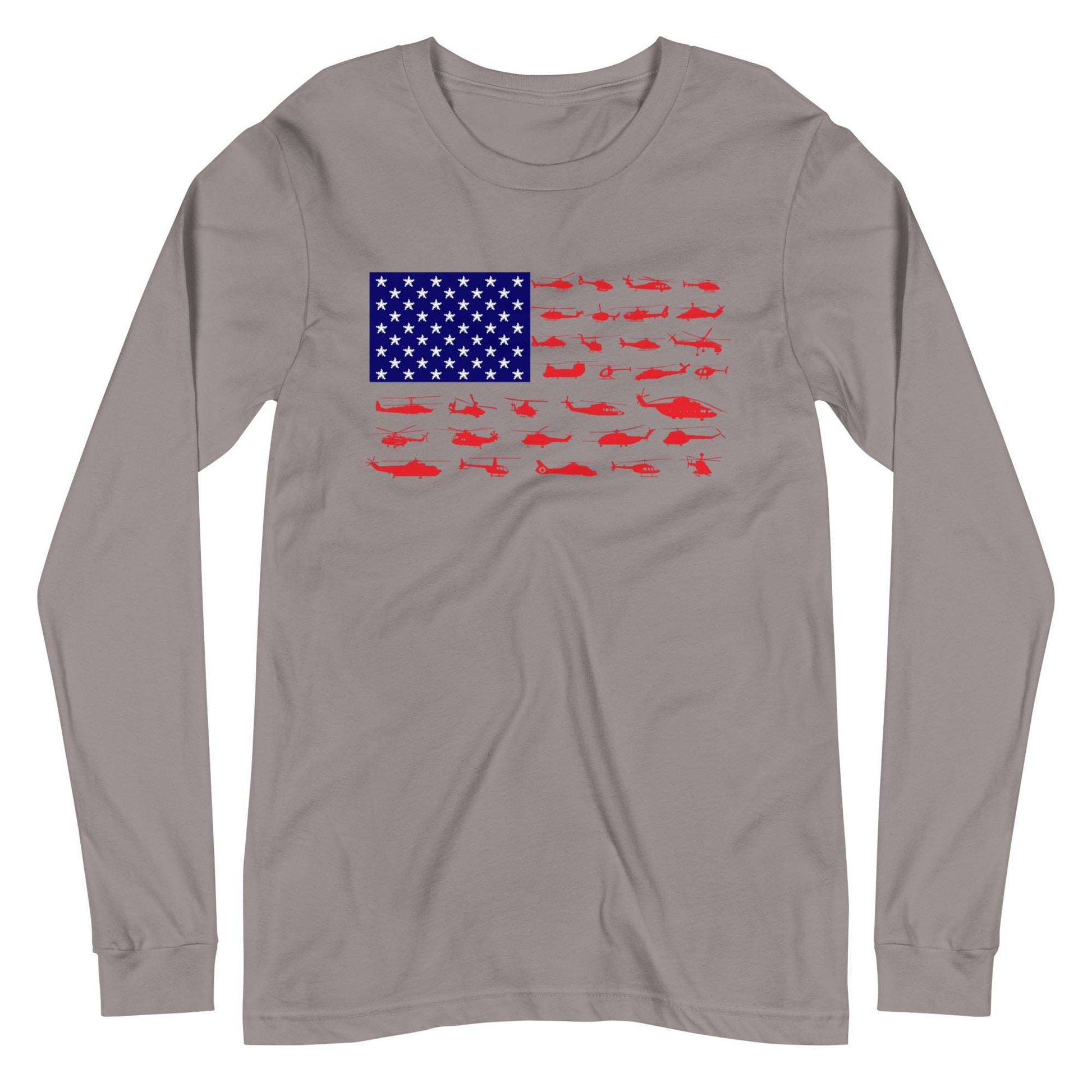 Helicopter Flag Long Sleeve Tee