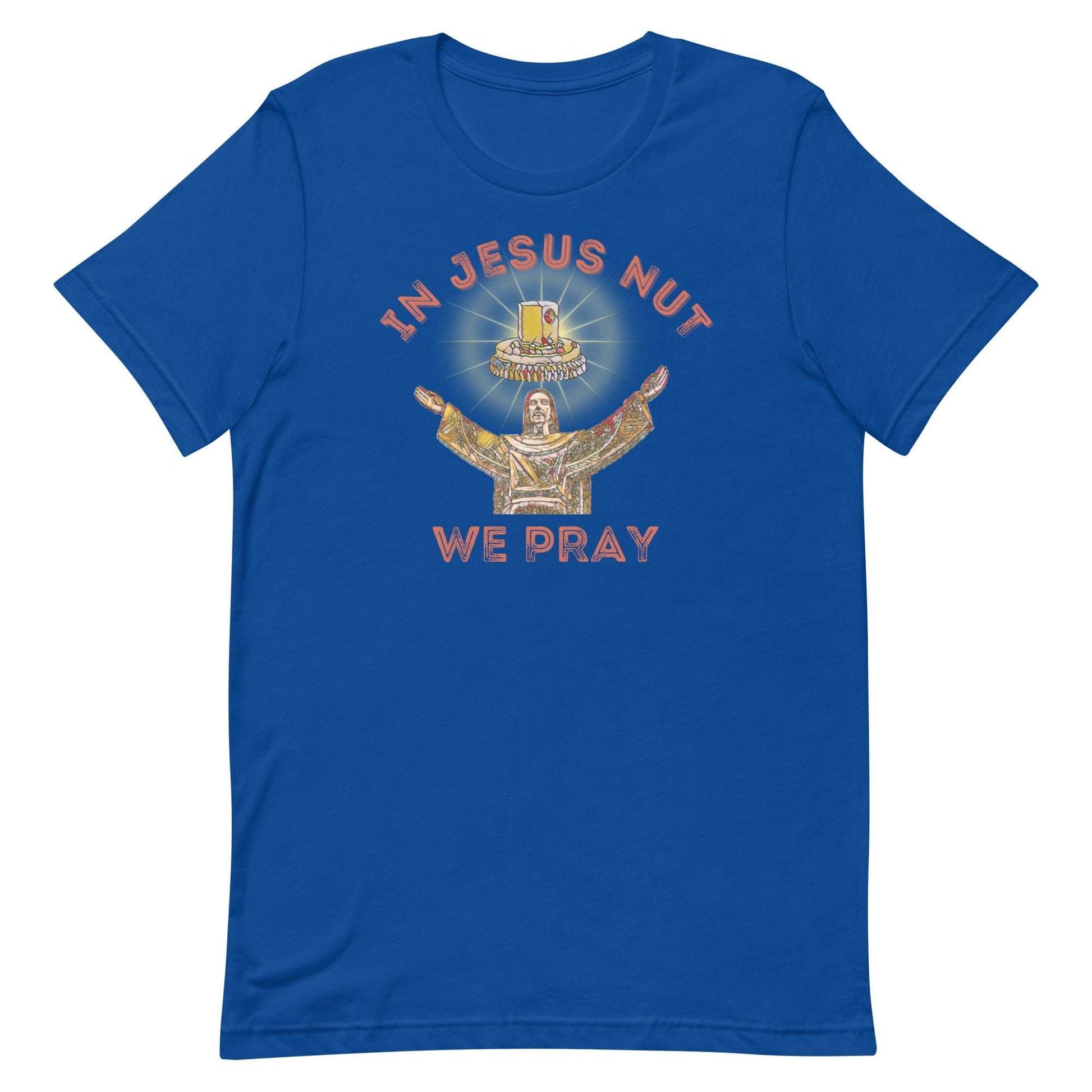 Trenz Shirt Company Even Jesus Has A Fishing Story Unisex Short Sleeve  T-shirt-Royal-xxl