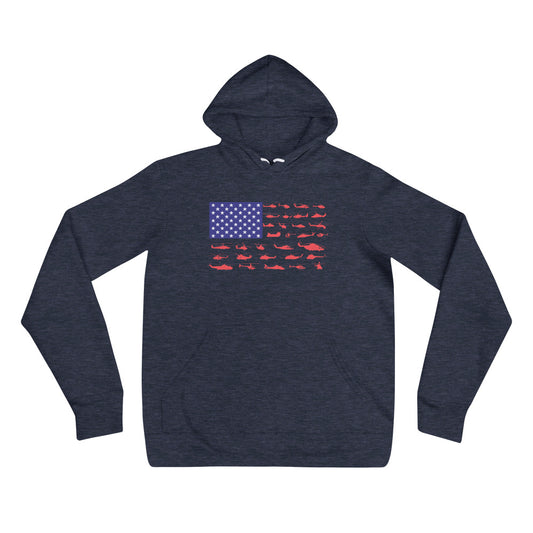 Helicopter Flag Mosaic Hoodie