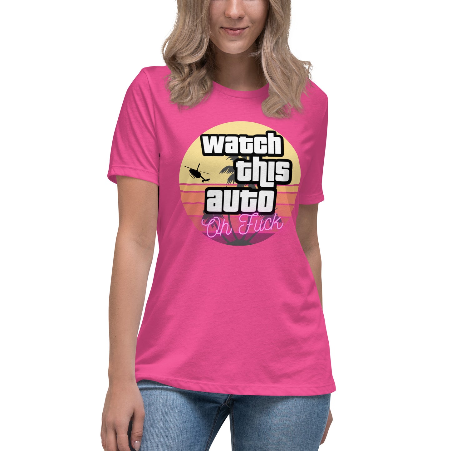 Women's Watch This Auto Tee - Miami Sunset