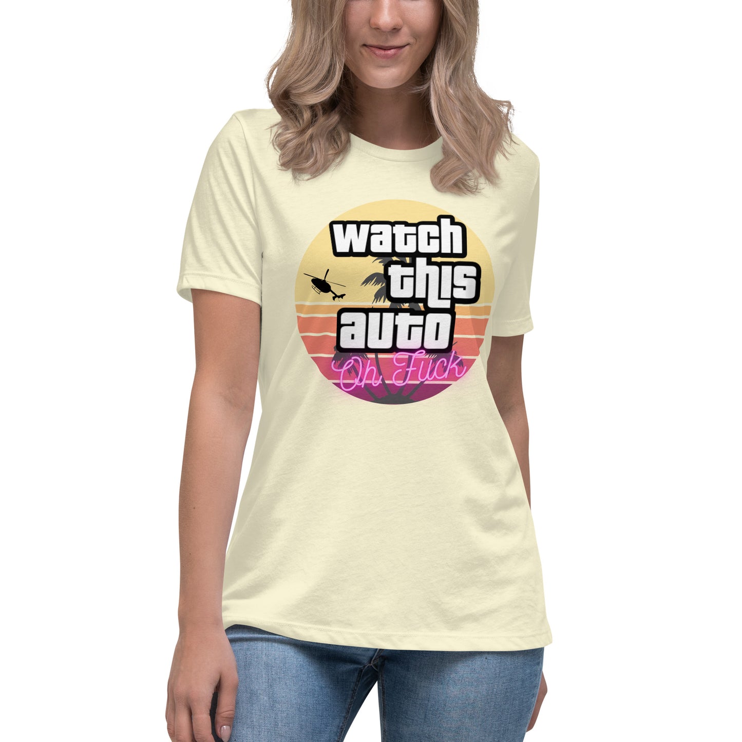 Women's Watch This Auto Tee - Miami Sunset