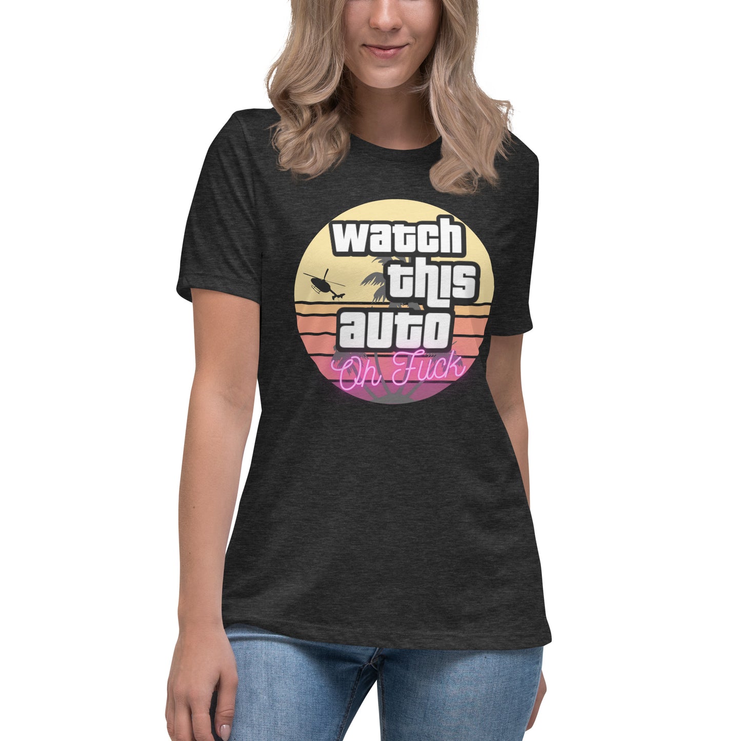 Women's Watch This Auto Tee - Miami Sunset