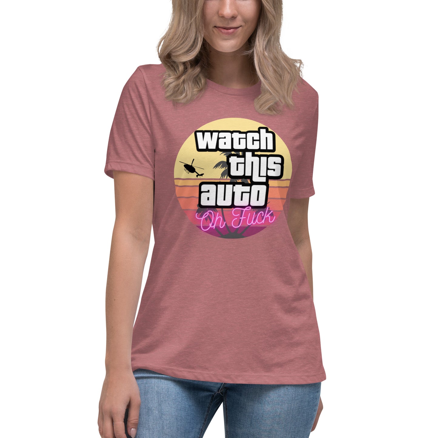 Women's Watch This Auto Tee - Miami Sunset