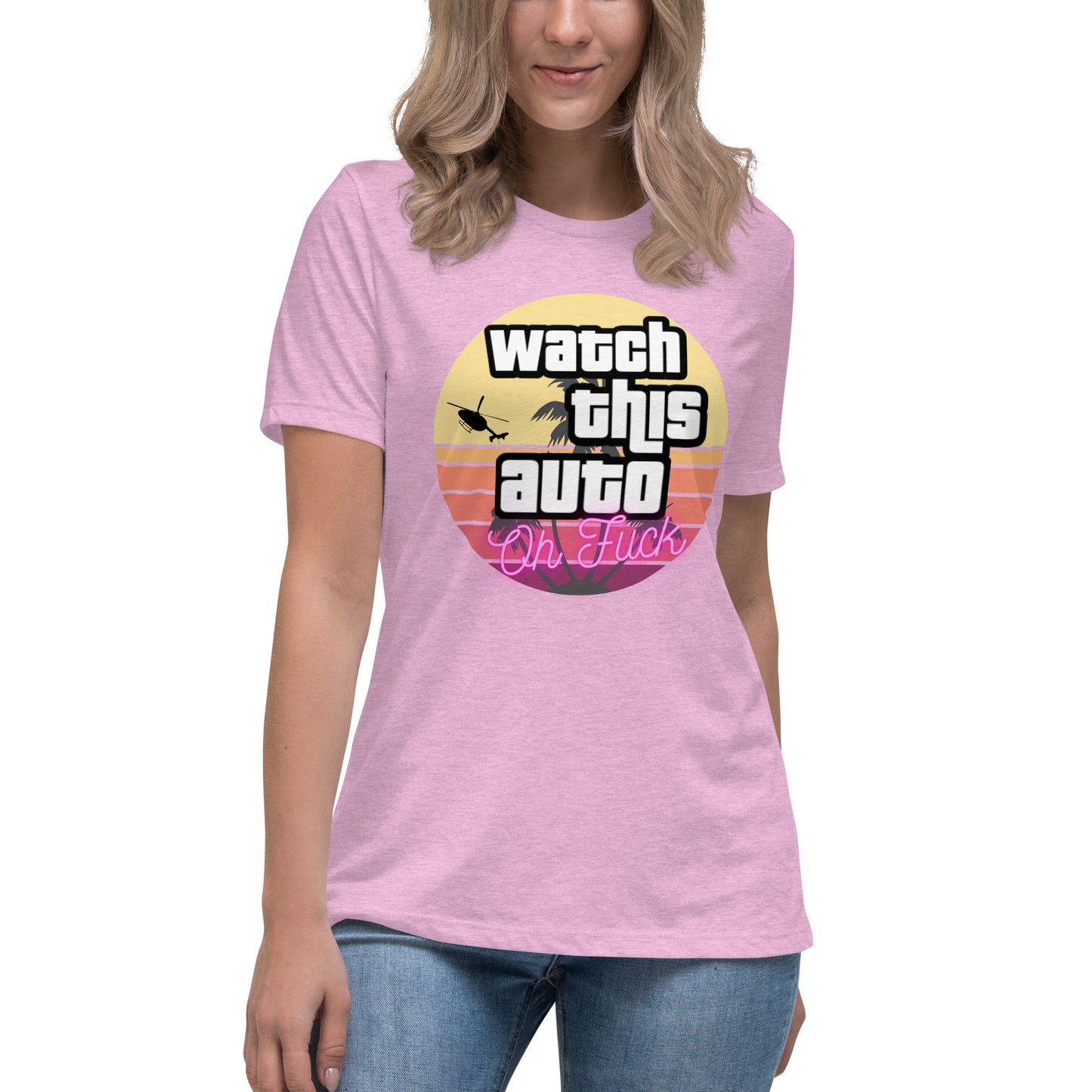 Women's Watch This Auto Tee - Miami Sunset