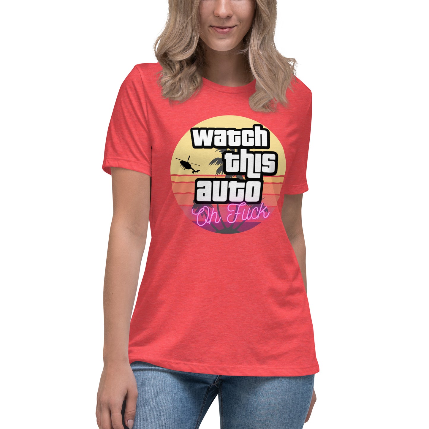 Women's Watch This Auto Tee - Miami Sunset