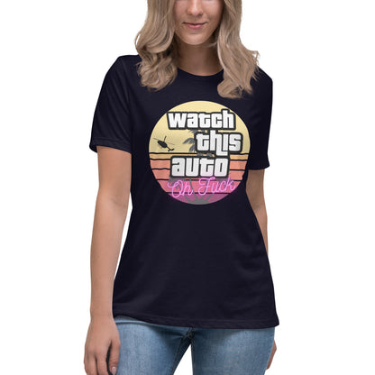 Women's Watch This Auto Tee - Miami Sunset