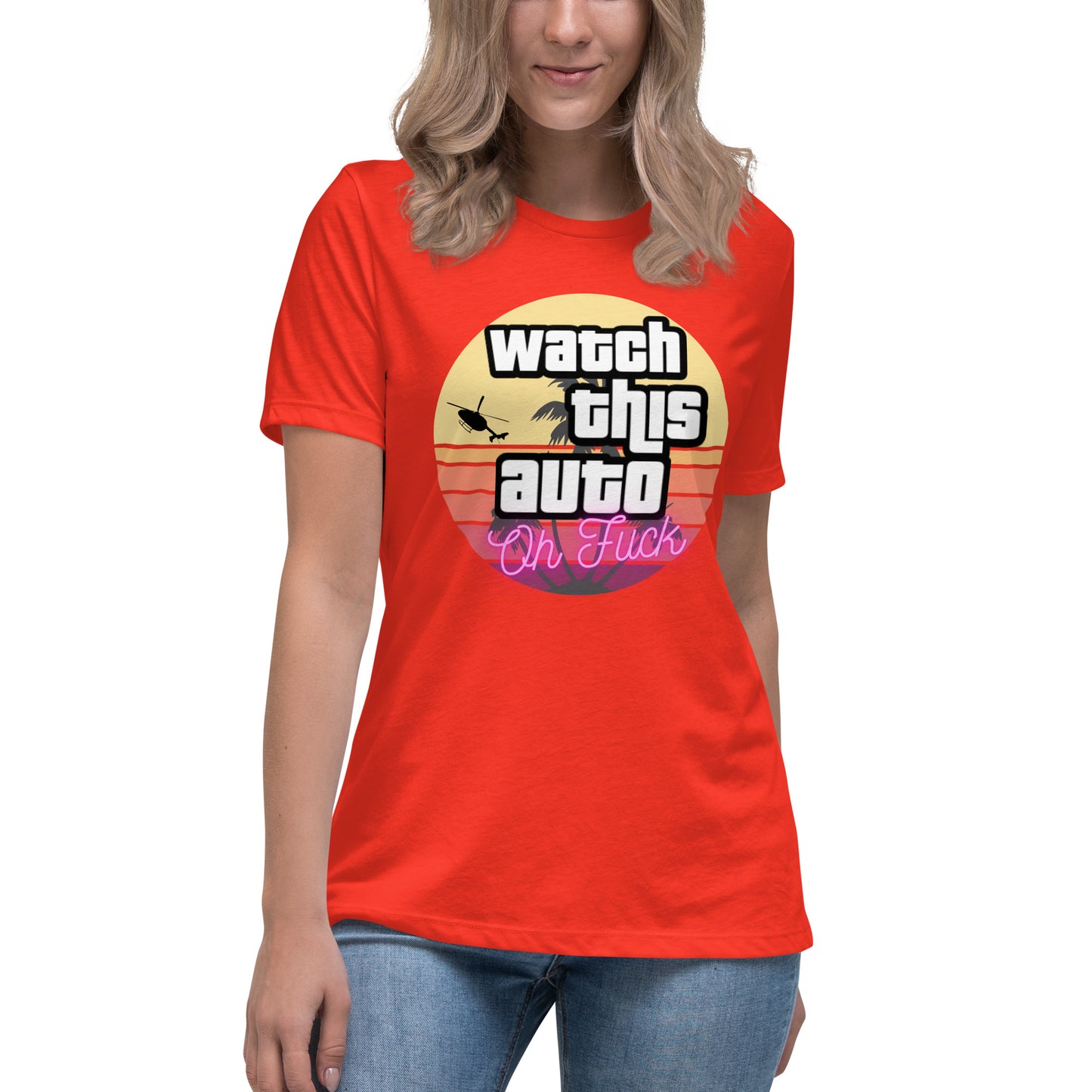 Women's Watch This Auto Tee - Miami Sunset