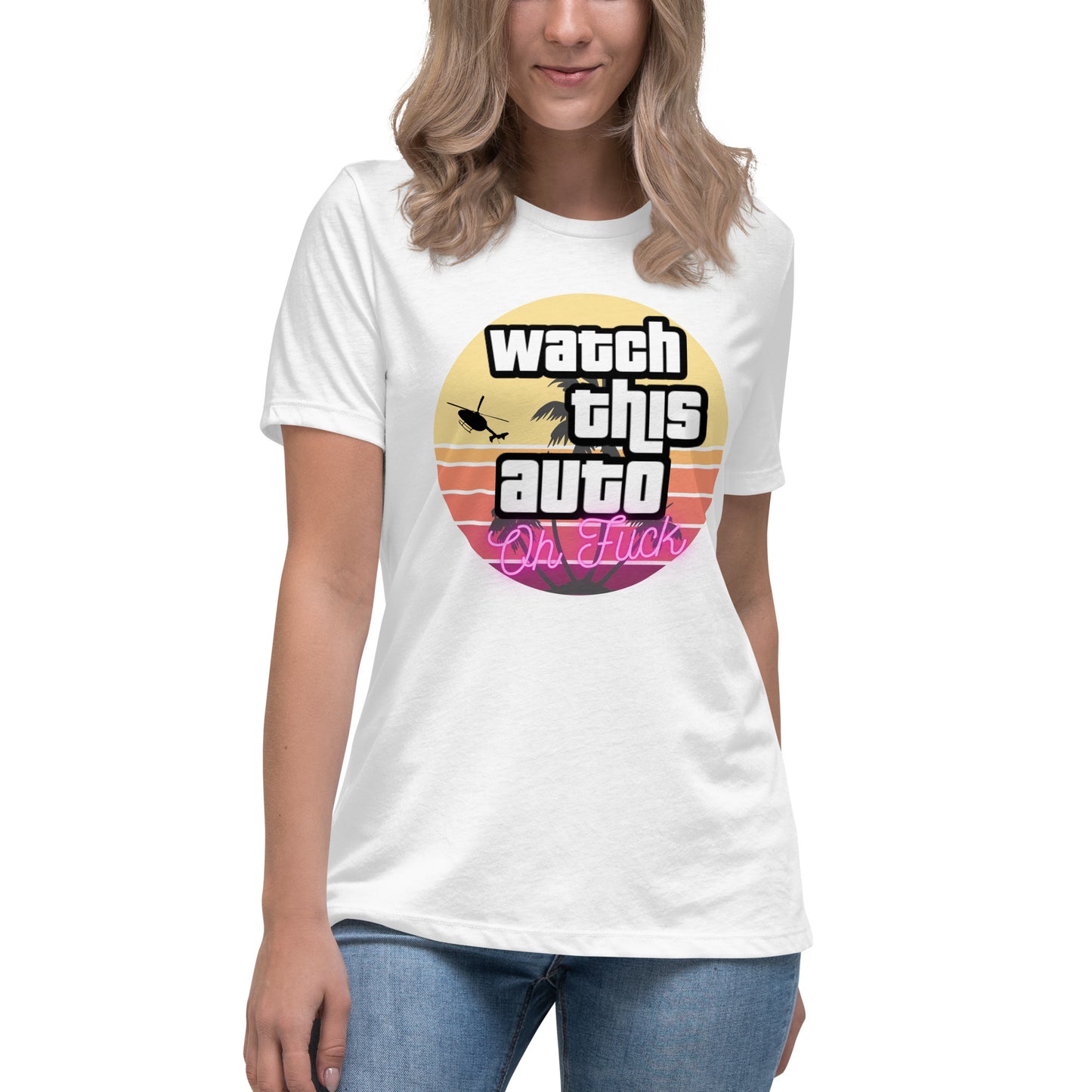 Women's Watch This Auto Tee - Miami Sunset