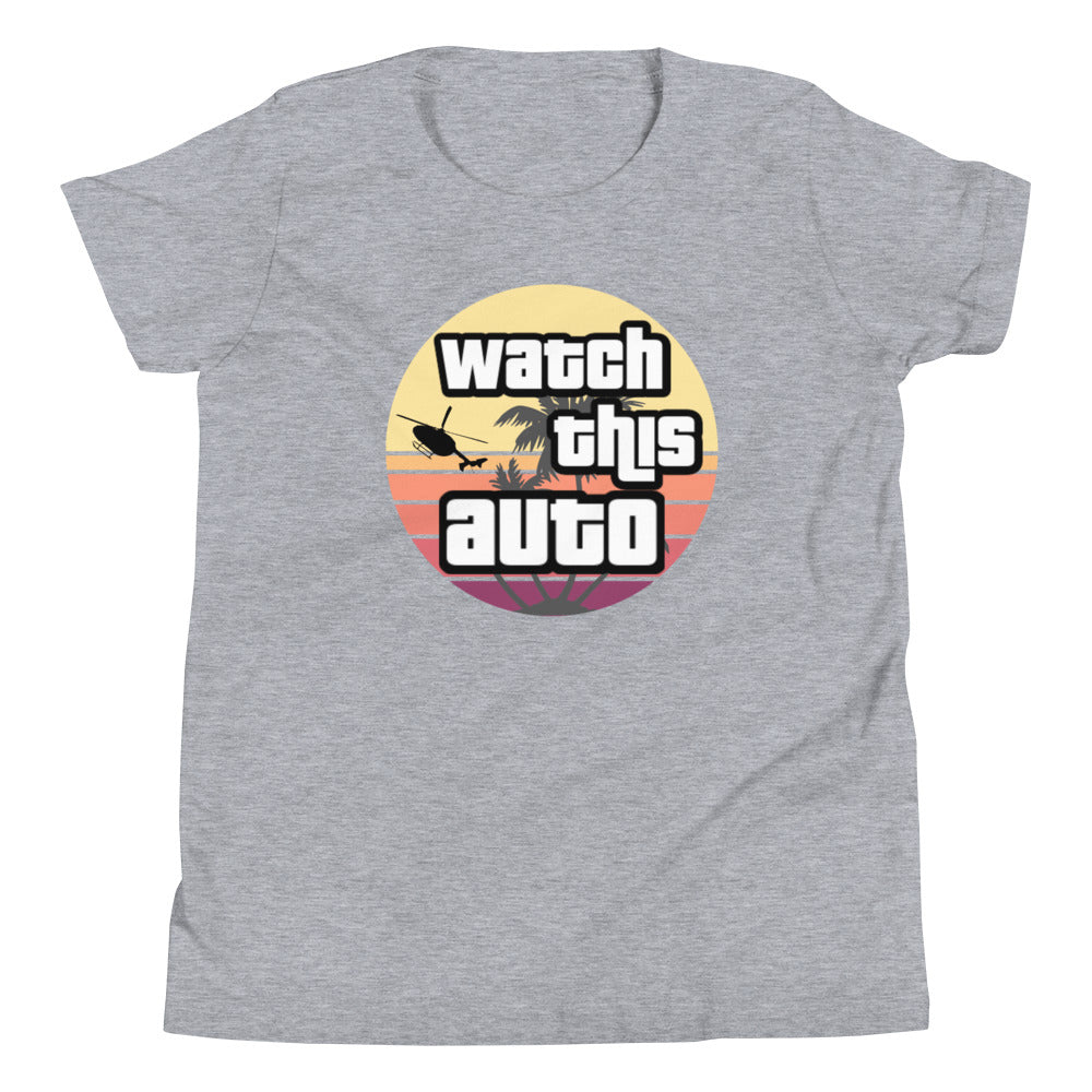 Youth Watch This Auto Tee - Miami Sunset