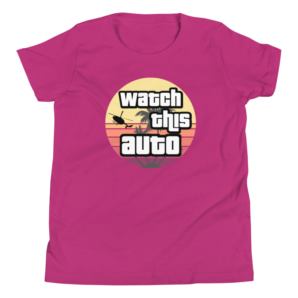 Youth Watch This Auto Tee - Miami Sunset