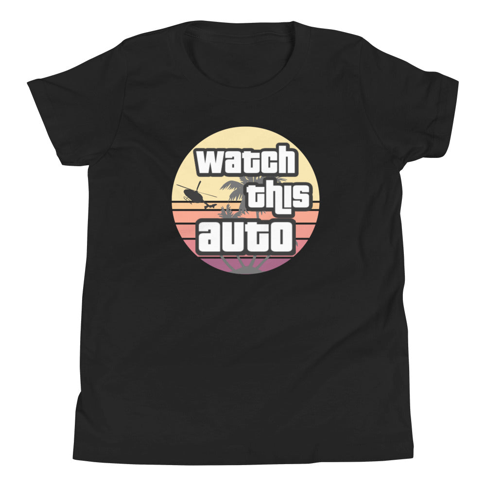 Youth Watch This Auto Tee - Miami Sunset