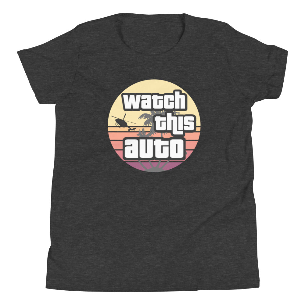 Youth Watch This Auto Tee - Miami Sunset