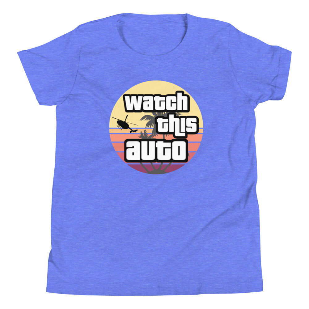 Youth Watch This Auto Tee - Miami Sunset