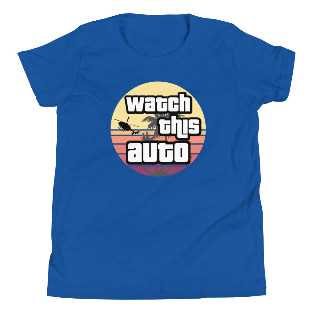 Youth Watch This Auto Tee - Miami Sunset